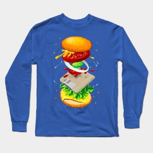 Four-Byte Burger, Transparent Background Long Sleeve T-Shirt